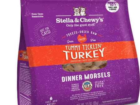 Stella & Chewy s - Tummy Ticklin’ Turkey Dinner Morsels - Freeze-Dried Cat Food - 18oz Online