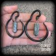 Indian agate gemstone ear hangers For Sale