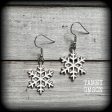 White snowflake earrings-Christmas earrings Fashion