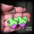 Zombie heart gauged earrings-Halloween earrings Online Hot Sale