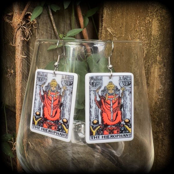 The Hierophant tarot earrings-Tarot card earrings Cheap