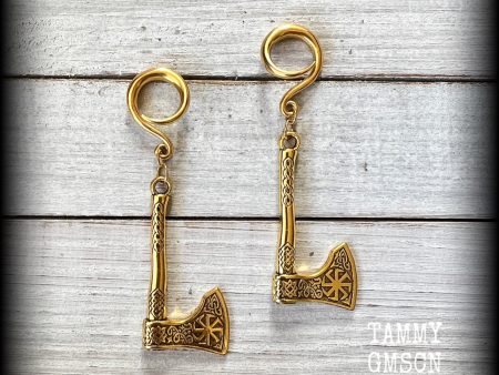 Viking axe gauged earrings on Sale