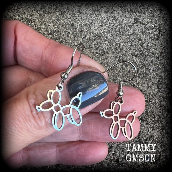 Balloon animal earrings-Dog earrings For Discount