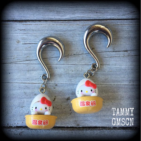 SOLD OUT-Hello Kitty gauged earrings-My Melody earrings Discount