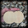 Tribal spiral wood disc earrings-Gauged earrings For Sale