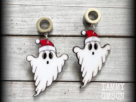 Christmas ghost tunnel earrings-Christmas earrings Fashion