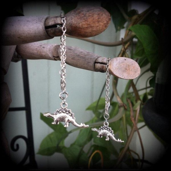 Stegosaurus earrings-Tunnel dangles Online Hot Sale