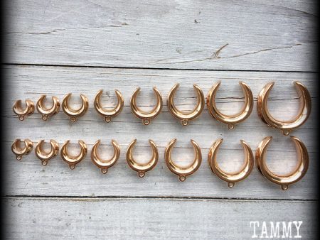 DIY Rose gold cradle hooks for stretched ears Cheap