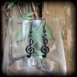 Treble clef earrings Online now