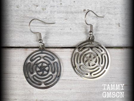 Wheel of Hekate earrings-Occult earrings on Sale