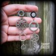 Steelpunk cog tunnel earrings-Steampunk earrings Discount