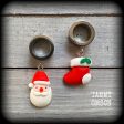 Santa Claus tunnels-Christmas tunnel earrings For Discount