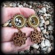 Wood mandala tunnel dangles-Boho gauges Online now