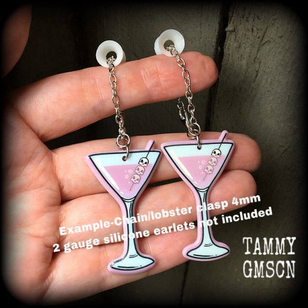 Zombie martini earrings-Halloween earrings Online Hot Sale