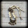 Antique bronze and stone Voodoo necklace-Erzulie necklace Supply