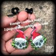 Santa claus skull earrings-Christmas earrings Online Sale