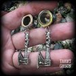 Viking axe tunnel earrings-Viking jewelry Cheap