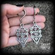 Tree of life gauged earrings-Qabalah jewelry For Cheap