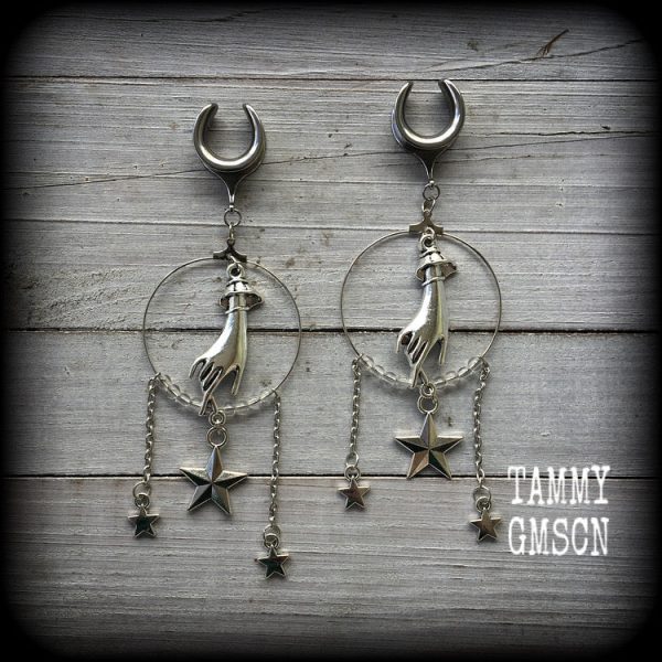 The Star gauged earrings-Tarot card earrings Fashion