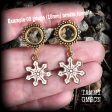 Snowflake tunnel earrings-Christmas earrings For Cheap