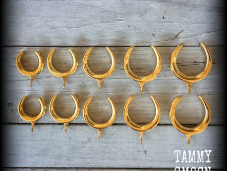 DIY Gold cradle hooks for stretched lobes For Discount