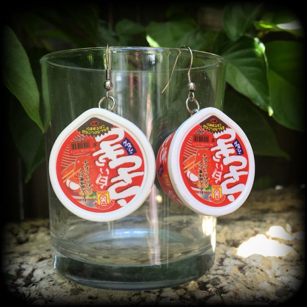 Noodles earrings-Ramen earrings For Cheap