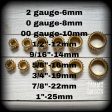 DIY Ornate gold screw fit connector tunnels Supply