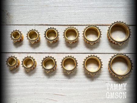 DIY Ornate gold screw fit connector tunnels Supply