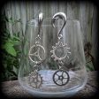 Cog earrings-Steampunk gauged earrings For Cheap