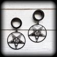 Baphomet tunnel earrings Online Hot Sale