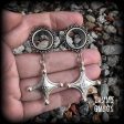 Tuareg cross tunnel earrings-Ethnic cross jewelry Sale