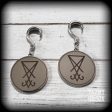 Stainless steel Sigil of Lucifer gauged earrings Sale