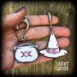 Cauldron and witches hat gauged earrings-Halloween earrings Online Sale