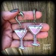 Zombie martini gauged earrings-Halloween earrings For Discount