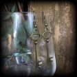 Antique bronze key earrings Hot on Sale