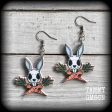 Zombie rabbit earrings-Novelty Easter earrings on Sale