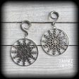 Snowflake gauged earrings-Christmas earrings Cheap