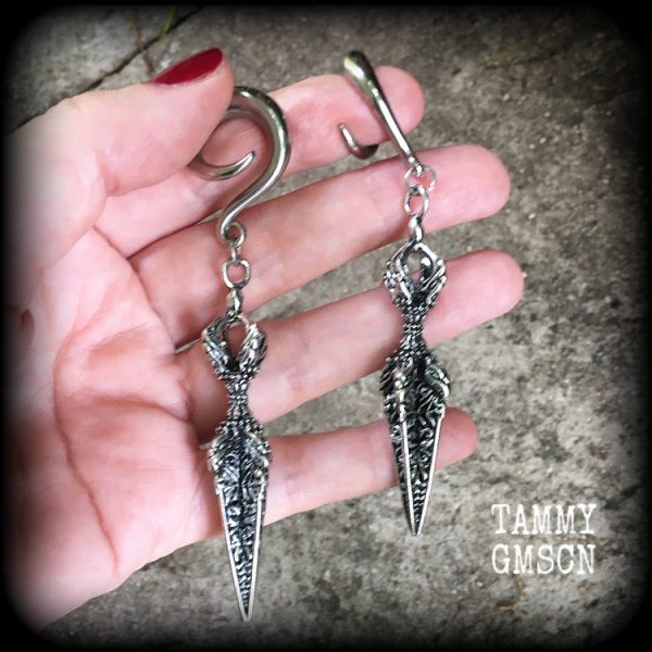 Vajra dagger ear weights-Gauged earrings Supply