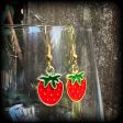 Strawberry earrings-Fruit earrings For Sale