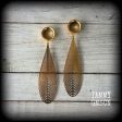 Aphrodite tunnel earrings-Teardrop tunnel dangles-Ear gauges on Sale