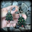 Gothic christmas tree earrings-Yule earrings Online