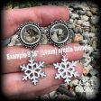 Snowflake tunnel earrings-Christmas earrings Supply