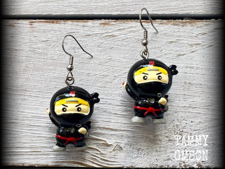 Ninja earrings-Kawaii earrings For Discount