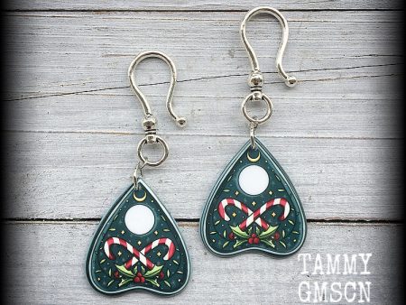 Ouija planchette earrings-Christmas earrings Sale