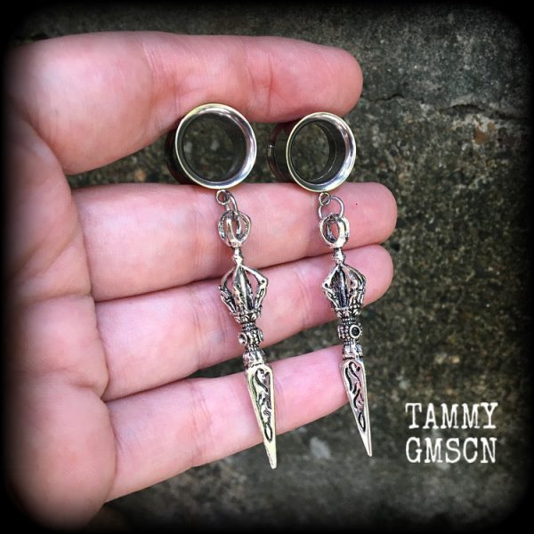 Vajra dagger tunnel earrings Online Hot Sale