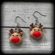 Reindeer earrings-Christmas earrings-Yule earrings on Sale