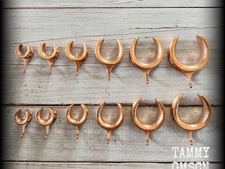 DIY Rose gold cradle hooks for stretched lobes Online