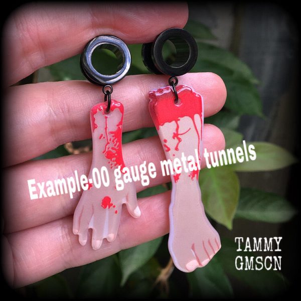 Zombie tunnel earrings-Halloween earrings Online now