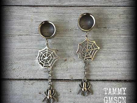 Spider and web tunnel dangles on Sale