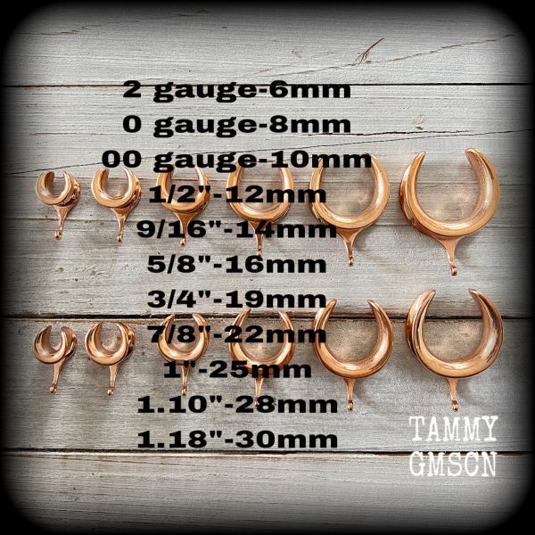 DIY Rose gold cradle hooks for stretched lobes Online